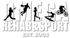 Omega Rehab & Sport Logo White Version